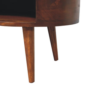 Large Wave Coffee Table | Chestnut Finish | Sculptural Living Room Design