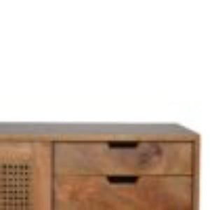 Larissa 4 Drawer Cabinet | Solid Mango Wood | Natural Finish | Compact Storage