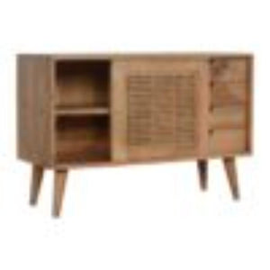 Larissa 4 Drawer Cabinet | Solid Mango Wood | Natural Finish | Compact Storage
