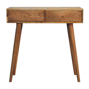 Larissa Aztec Console Table | Solid Mango Wood & Woven Detail | Natural Wood Finish | Hand-Woven Detail
