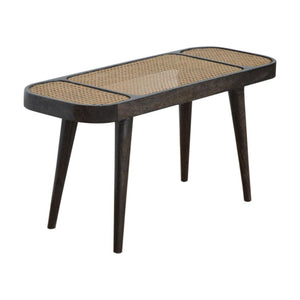 Larissa Carbon Black Bench | Dark Statement Finish | Hallway & Bedroom Seating
