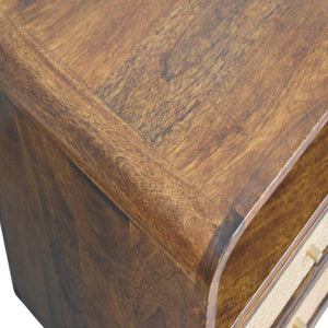Larissa Chestnut Nightstand | 2 Drawer Bedside Table | Warm Timber Bedroom Storage