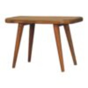 Larissa Rattan Bench | Solid Mango Wood | Oak Finish | Handwoven Rattan Seat