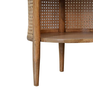 Larissa Round Bedside Table | Curved Design | Compact Bedroom Storage