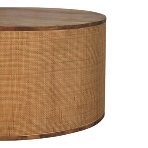 Larissa Round Coffee Table | Solid Mango Wood | Contemporary Design