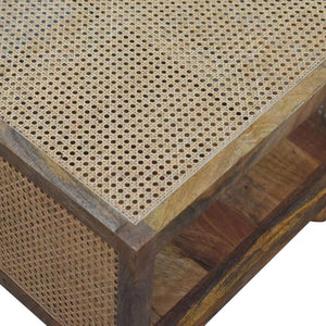 Larissa Small Rattan Coffee Table | Solid Mango Wood