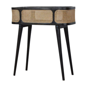 Larissa Tray Table | Solid Mango Wood | Carbon Black Finish | Removable Top Design