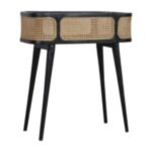 Larissa Tray Table | Solid Mango Wood | Carbon Black Finish | Removable Top Design