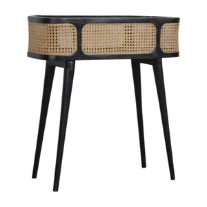 Larissa Tray Table | Solid Mango Wood | Carbon Black Finish | Removable Top Design