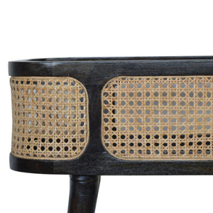 Larissa Tray Table | Solid Mango Wood | Carbon Black Finish | Removable Top Design