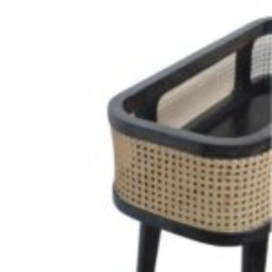 Larissa Tray Table | Solid Mango Wood | Carbon Black Finish | Removable Top Design