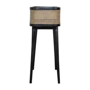 Larissa Tray Table | Solid Mango Wood | Carbon Black Finish | Removable Top Design