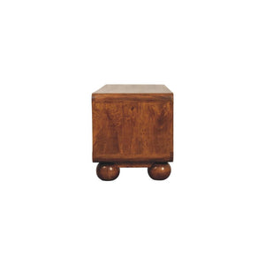 Larissa TV Unit | Solid Mango Wood | Chestnut Finish | 4 Drawers