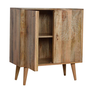Lead Embossed Resin Cabinet | Textured Statement Front | Decorative Storage