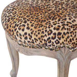 Leopard Print Studded Accent Chair | Upholstered Statement Seating | Living Room Furniture