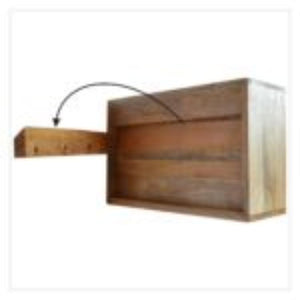 Leopard Print Wall-Mounted Bedside Table | Solid Mango Wood | Statement Storage