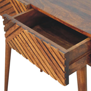 Lille Console Table | Chestnut Finish | Slim Hallway Design