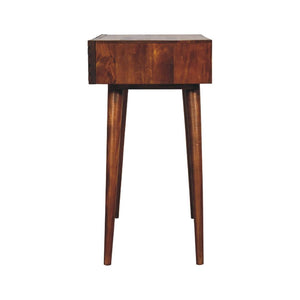 Lille Console Table | Chestnut Finish | Slim Hallway Design