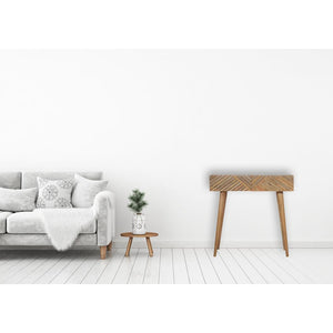 Lille Console Table | Solid Mango Wood | Natural Finish | Slim Hallway Furniture
