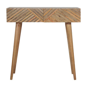 Lille Console Table | Solid Mango Wood | Natural Finish | Slim Hallway Furniture