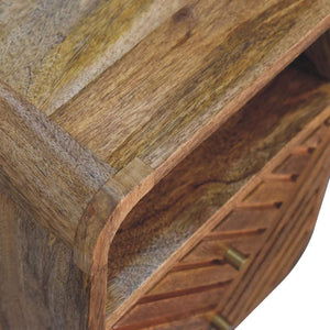 Lille Mini Curved Bedside Table | Compact Bedroom Storage