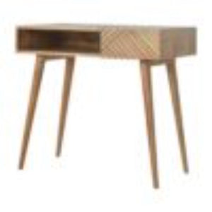 Lille Writing Desk | Solid Mango Wood | Natural Finish | Compact Home Office Table
