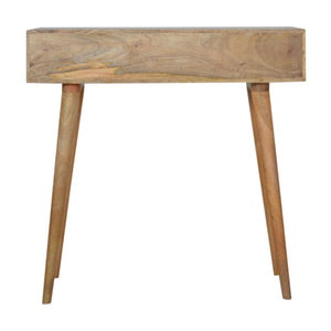Lille Writing Desk | Solid Mango Wood | Natural Finish | Compact Home Office Table