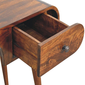 London Arch Writing Desk | Chestnut Finish | Curved Workspace Design