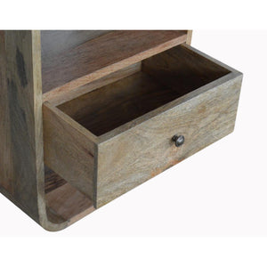 London Bedside Table | Rounded Solid Mango Wood Design | Bedroom Storage Furniture