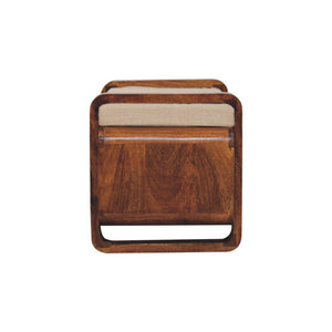 Loop Bench | Solid Mango Wood | Chestnut Finish