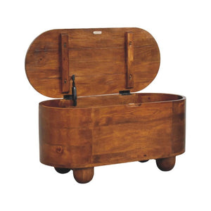 Loren Storage Box | Compact Home Organisation | Chestnut Finish