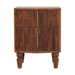 Louvre Bedside Unit | Wooden Bedside Table | Natural Bedroom Storage