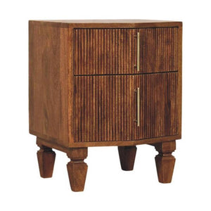Louvre Bedside Unit | Wooden Bedside Table | Natural Bedroom Storage