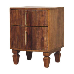 Louvre Bedside Unit | Wooden Bedside Table | Natural Bedroom Storage