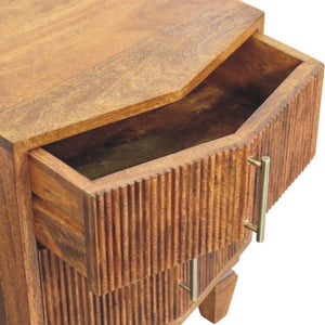 Louvre Bedside Unit | Wooden Bedside Table | Natural Bedroom Storage