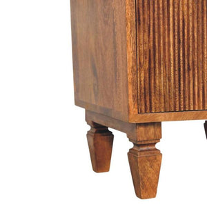 Louvre Bedside Unit | Wooden Bedside Table | Natural Bedroom Storage