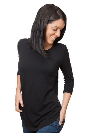 Women's Premium Bamboo 3/4 Sleeve T-shirts | Loose Fit | Sizes 8-20