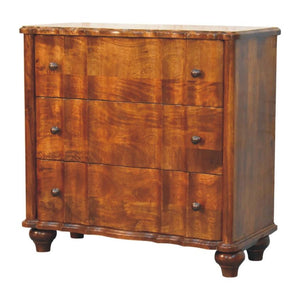 Lume 3 Drawer Chest | Roasted Timber Chest of Drawers
