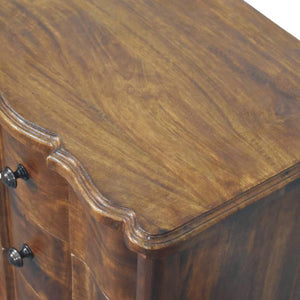 Lume Panel Bedside Table | Textured Timber Nightstand