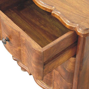 Lume Panel Bedside Table | Textured Timber Nightstand
