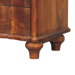 Lume Panel Bedside Table | Textured Timber Nightstand
