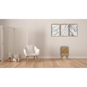 Mango Wood Multi-Drawer Bedside Table | 4 Drawers | Nordic Legs