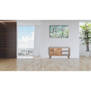 Solid Mango Wood Media Unit | 4 Drawers | Twin Open Shelves