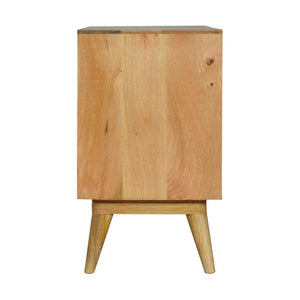 Mango Wood Sliding Door Sideboard | Oak-Inspired Finish