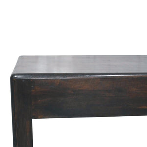Marlow Block Coffee Table | Solid Mango Wood | Low-Profile Design | Velvet Mocha Finish