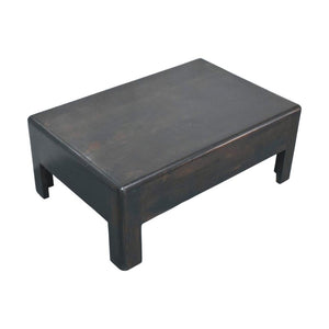Marlow Block Coffee Table | Solid Mango Wood | Low-Profile Design | Velvet Mocha Finish