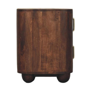 Marlowe Fluted Nightstand | Textured Bedside Table | Drawer Storage