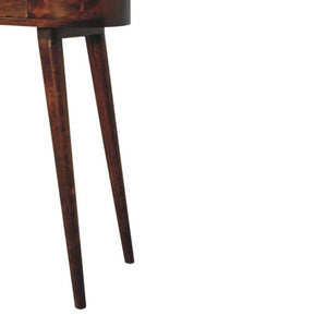 Mini Albion Bedside Table | Solid Mango Wood | California Walnut Finish | 1 Drawer Nightstand