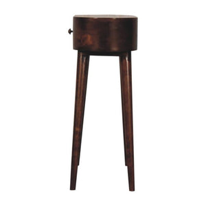 Mini Albion Bedside Table | Solid Mango Wood | California Walnut Finish | 1 Drawer Nightstand