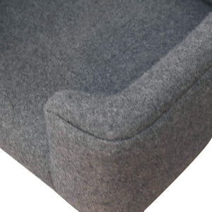 Mini Battleship Tweed Pet Sofa Bed | Upholstered Pet Lounger | Compact Dog & Cat Bed